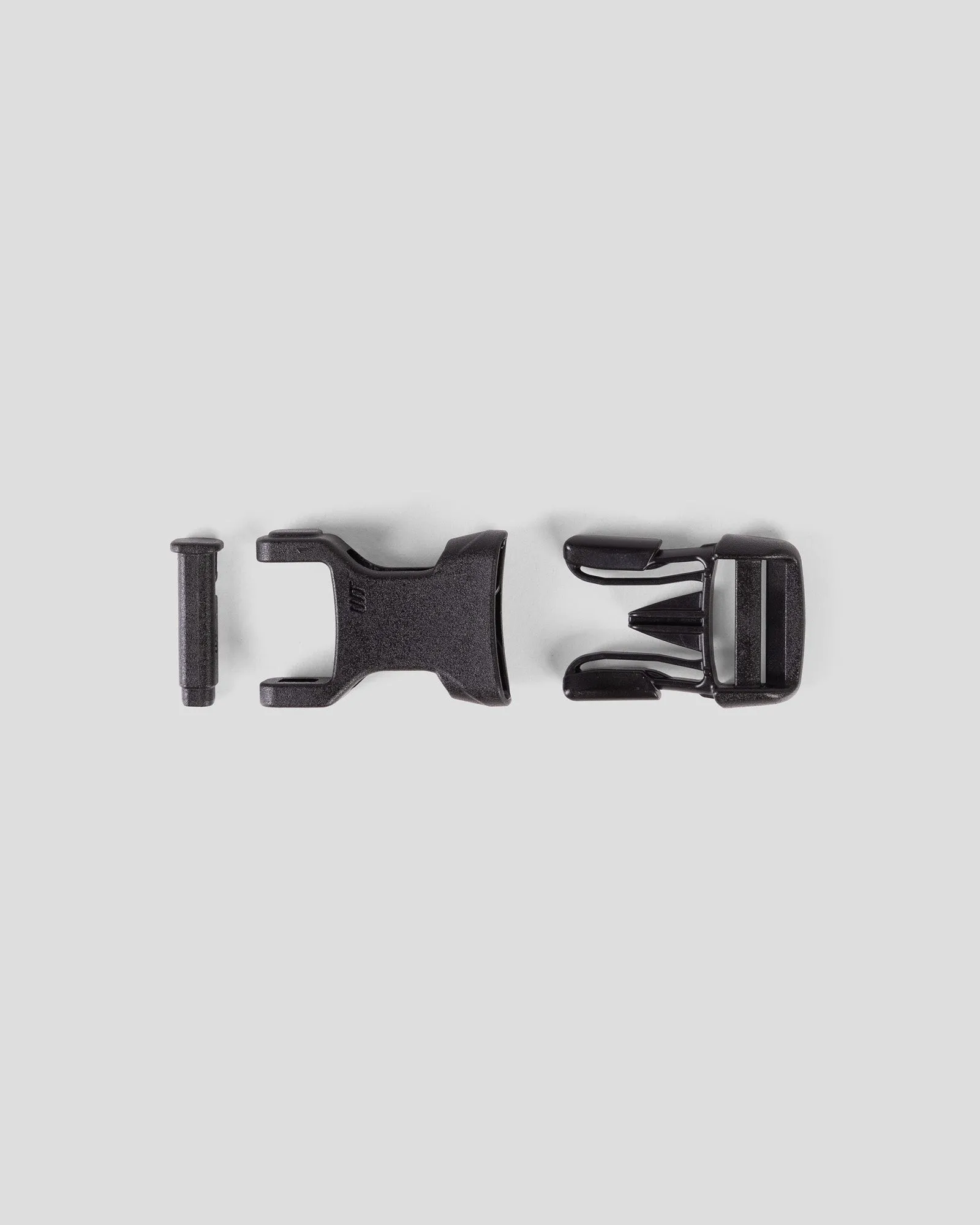 15mm Buckle Repair Kit - Single Adjust - Black