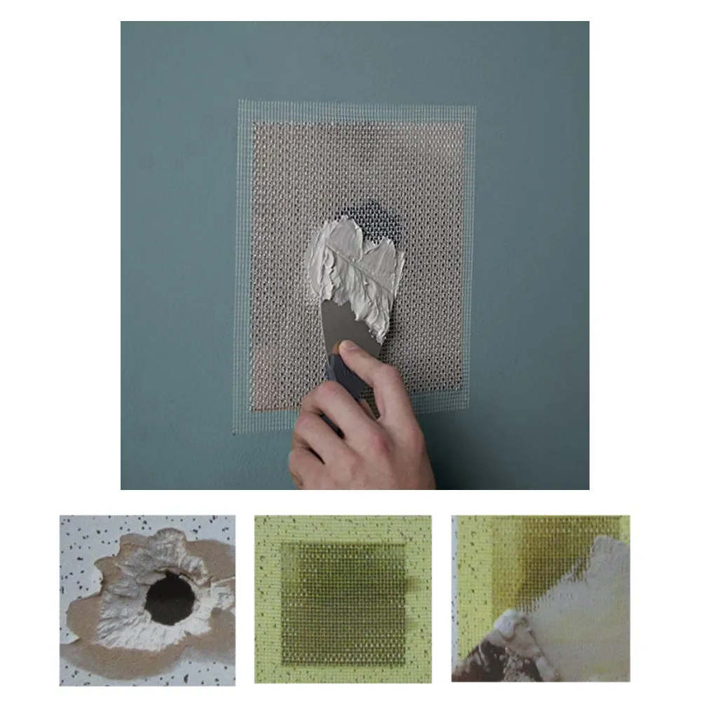 2 PC Wall Patch Fix Drywall Hole Repair Ceiling Plaster Damage Metal Mesh 4x4"