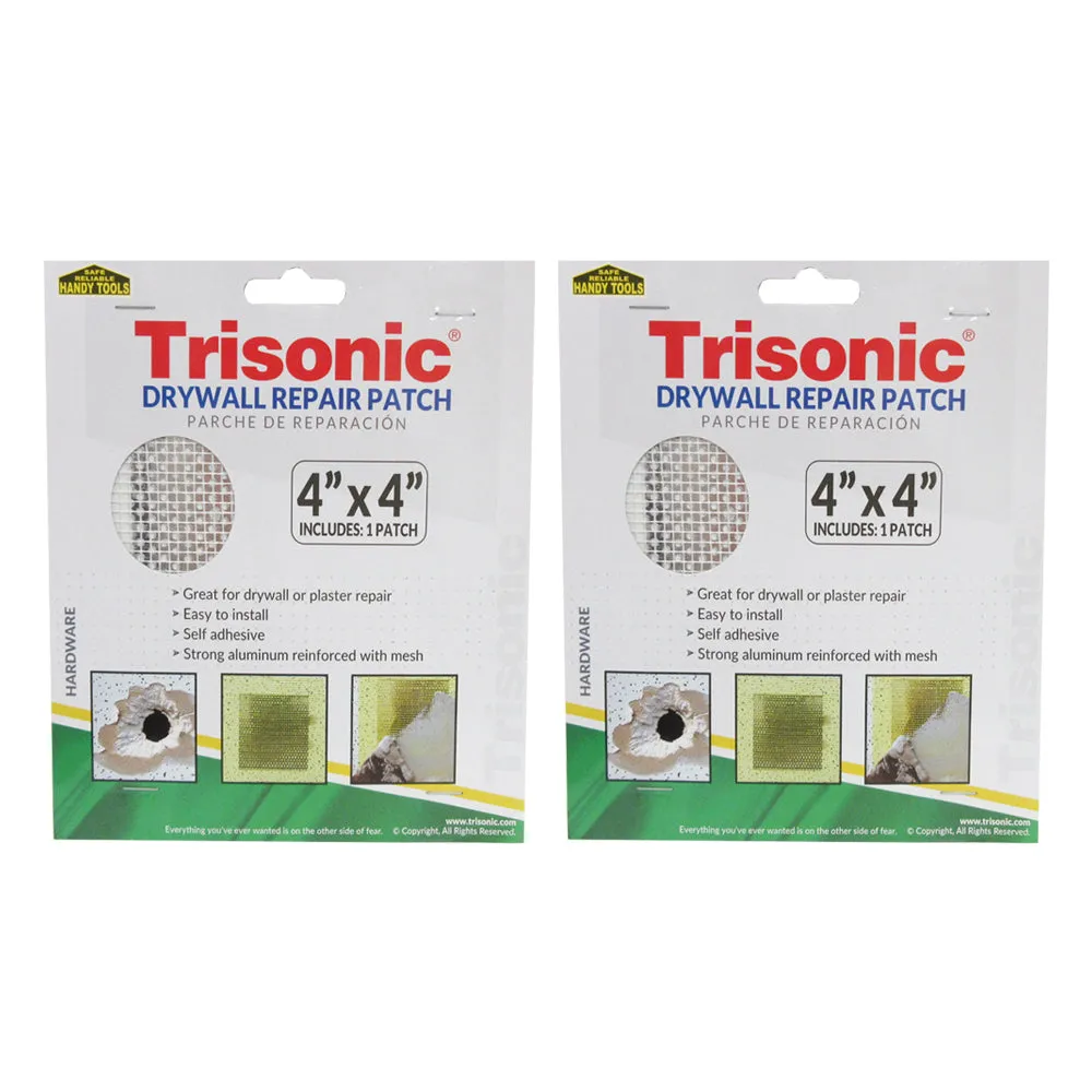 2 PC Wall Patch Fix Drywall Hole Repair Ceiling Plaster Damage Metal Mesh 4x4"