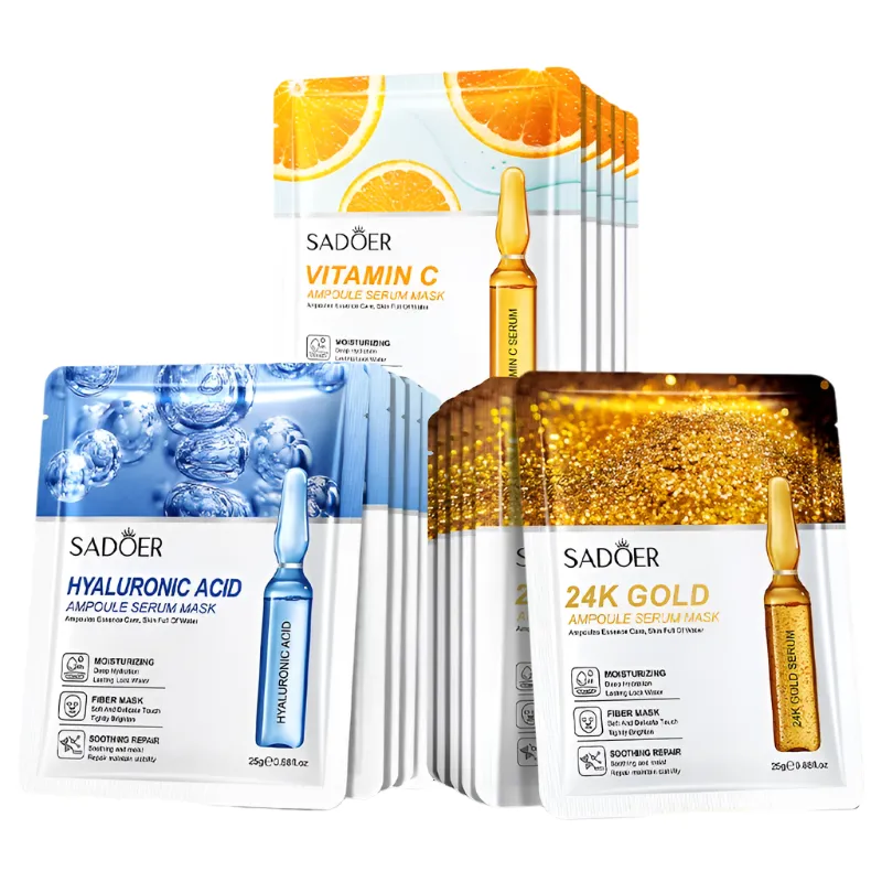 5 / 10 Piece 24K Gold Hyaluronic Acid Face Masks