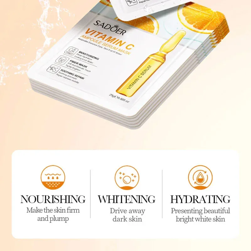 5 / 10 Piece 24K Gold Hyaluronic Acid Face Masks