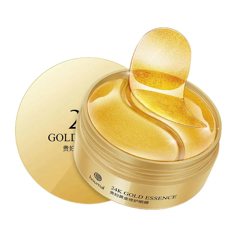 60 Piece Seaweed 24K Golden Crystal Eye Mask Anti Aging Moisturizing Anti Dark Circles