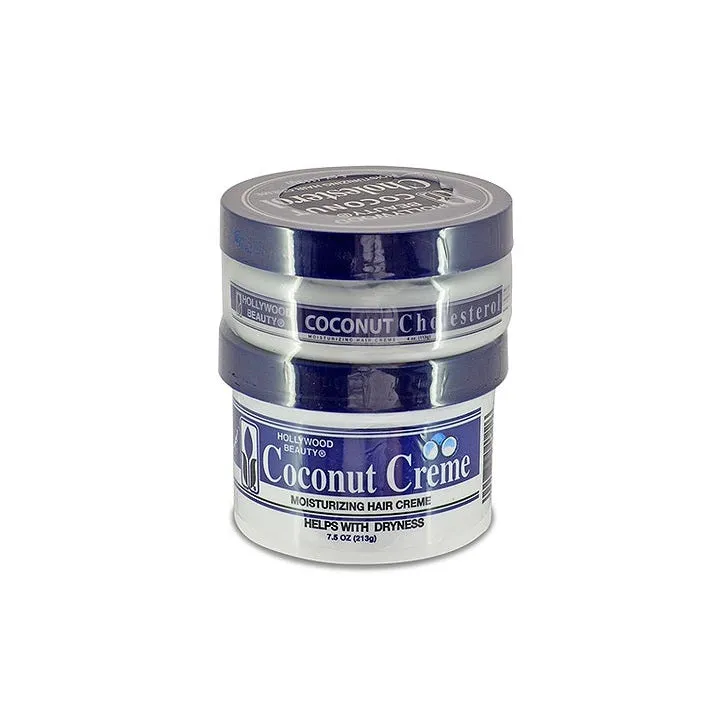 Hollywood Beauty Coconut Creme 213g & Cholesterol Deep Conditioner Set