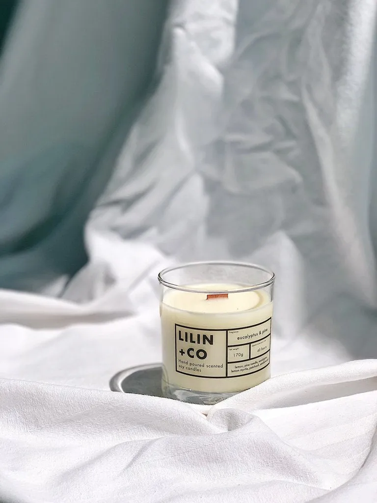 LILIN CO Scented Candle: Eucalyptus & Pine