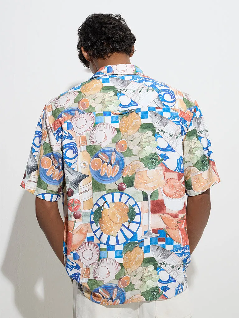 Nuon Multicolour Printed Relaxed-Fit Shirt