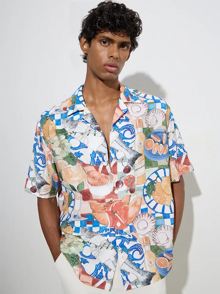Nuon Multicolour Printed Relaxed-Fit Shirt