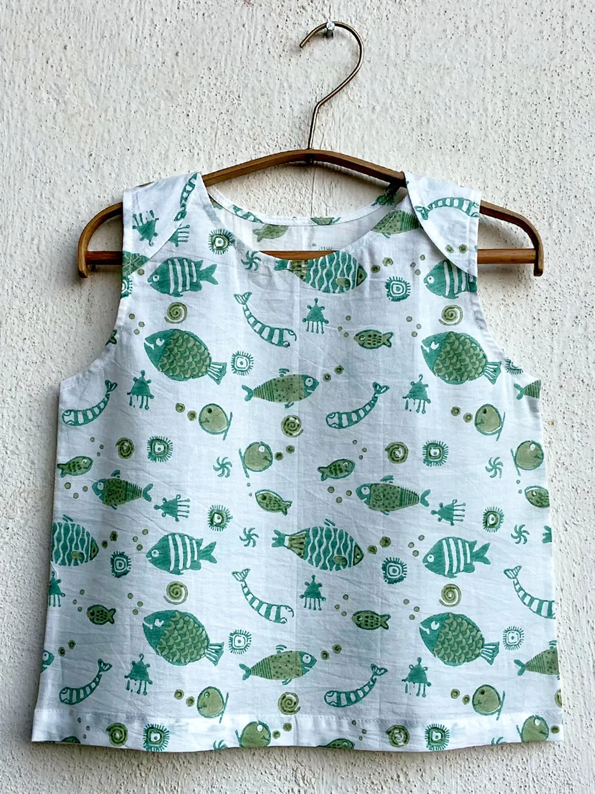 Organic Koi Jhabla With Pants Mint