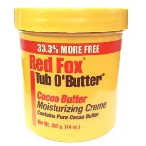 Red Fox Tub O' Butter Cocoa, Moisturizing Creme 397g