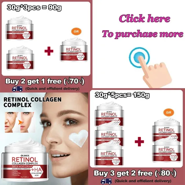 Retinol Wrinkle Remover Face Cream Firming Lifting Anti Aging Fade Fine Lines Moisturizing Whitening Repair Skin Care Cosmetics