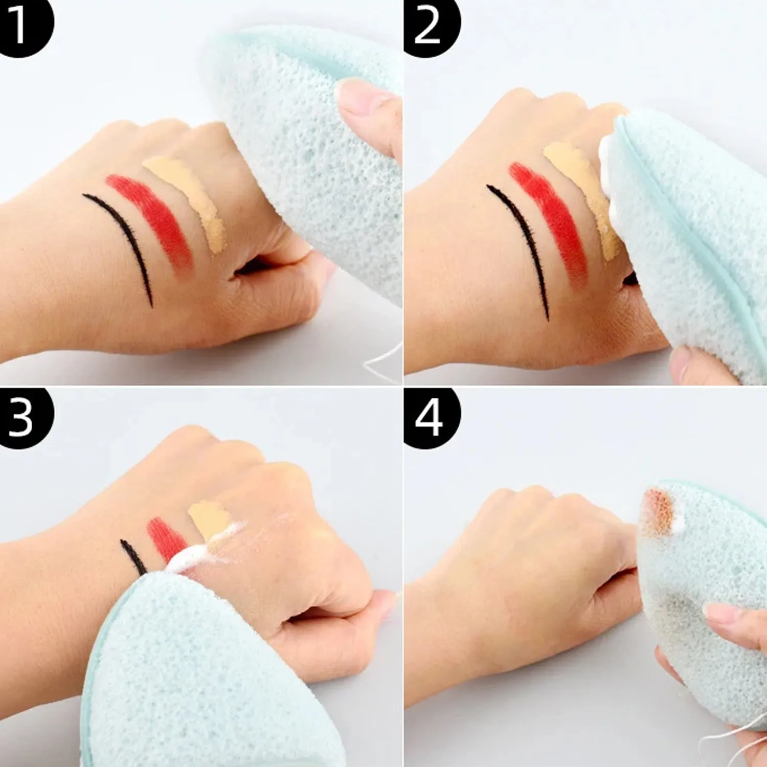 Reusable Facial Sponge for Daily Cleansing and Gentle Exfoliation, Makeup Remover, Face Wash Sponge, Makeup and Dead Skin, Cleansing Sponge for Dry & Wet Use For Womens (2 Pcs Set)