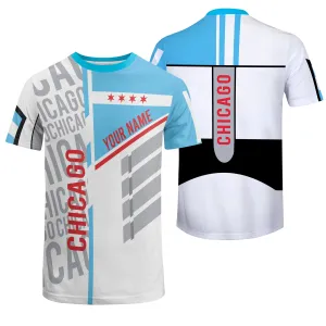 Unisex Customized Chicago T-Shirt 100% Polyester- Personalized Premium T-Shirt
